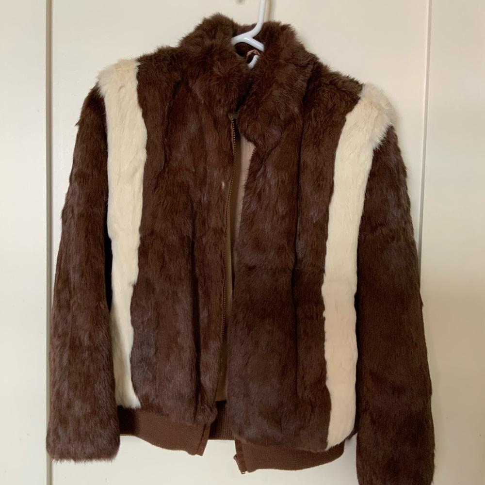 80s Genuine Rabbit Fur Jacket